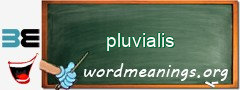 WordMeaning blackboard for pluvialis